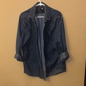 H&M Dark Blue Denim Overshirt